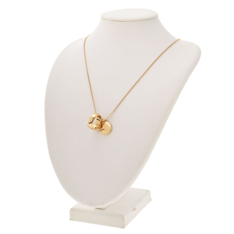 ルイヴィトンリングネックレス モノグラムM LVロゴ ゴールド ユニ