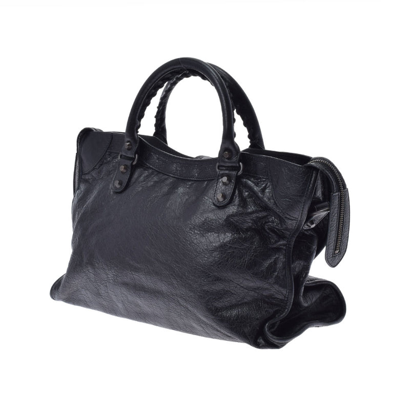 バレンシアガザ シティ 2WAY 黒 レディース レザー 2WAYバッグ 115748