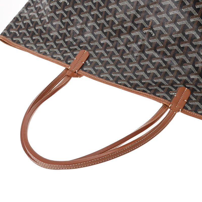 ゴヤールサンルイGM ブラック/ブラウン レディース PVC トートバッグ