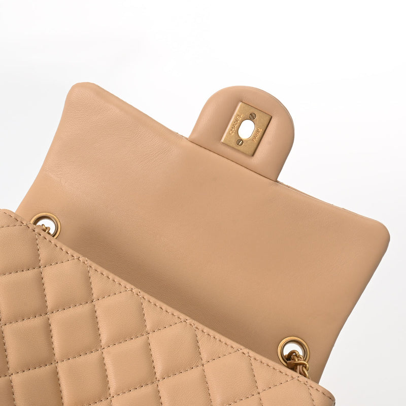 シャネルチェーンショルダー 20cm ミニマトラッセ ココボール ベージュ