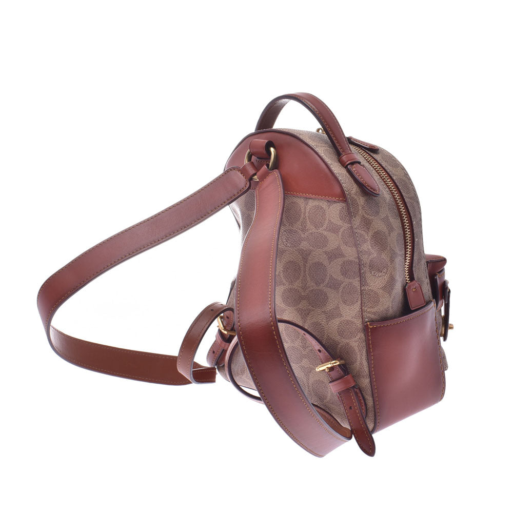 コーチミニタイプ ブラウン レディース PVC リュック・デイパック