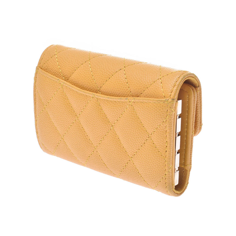 シャネル4連キーケース 14143 黄 ゴールド金具 レディース キーケース