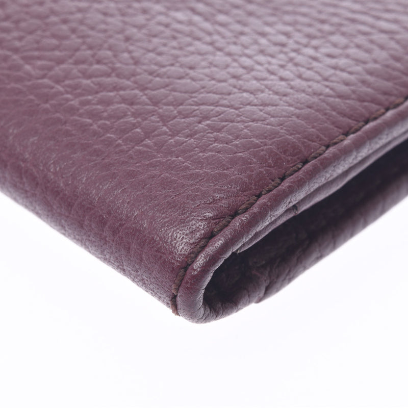 マークジェイコブス名刺入れ ボルドー ユニセックス カードケース MARC