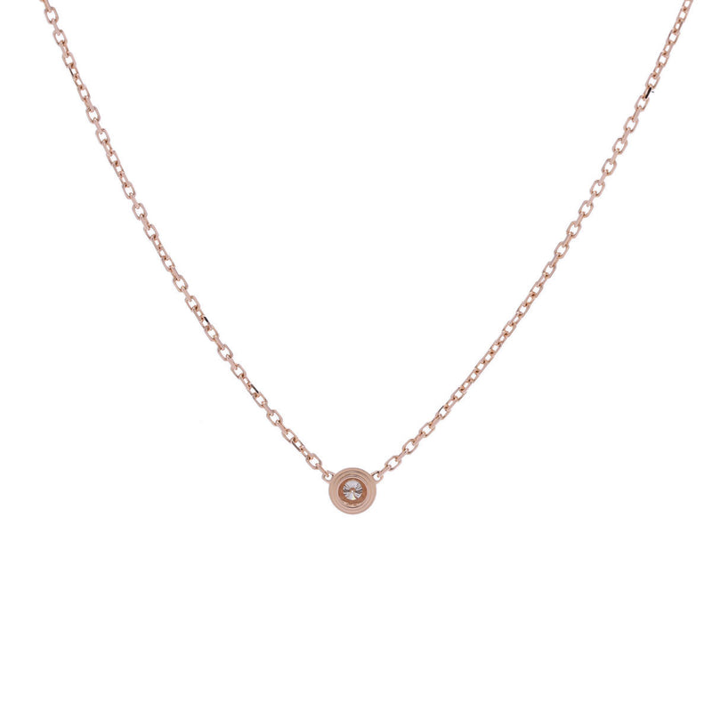 カルティエダムールネックレス XS 一粒ダイヤ レディース K18ピンク