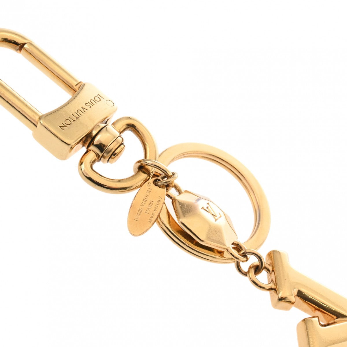 ルイヴィトンポルトクレ LV ファセット キーリング バッグチャーム