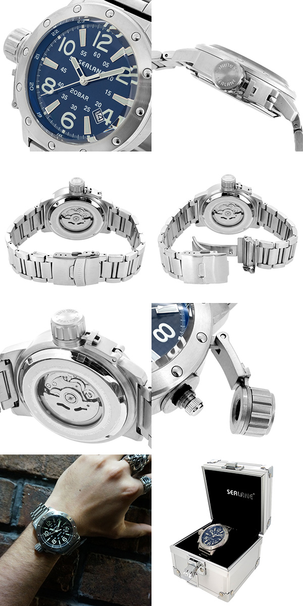 SEALANE/シーレーン】SE54 シリーズ(ブルー/自動巻き)メタルベルト