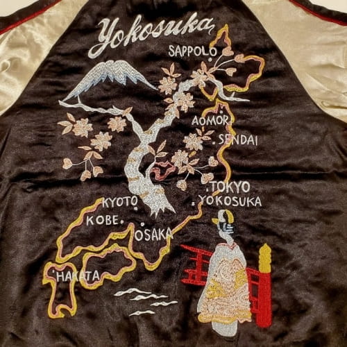 鷲刺繍 スカジャン 日本地名入り 値下げ可能です 最終値下げ！！黒