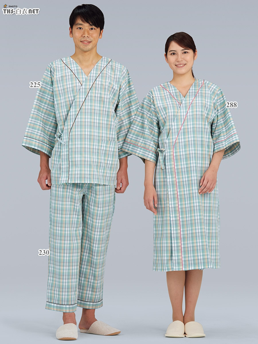 患者衣ガウン型[KAZEN製品] 288-23｜THS-白衣通販・販売
