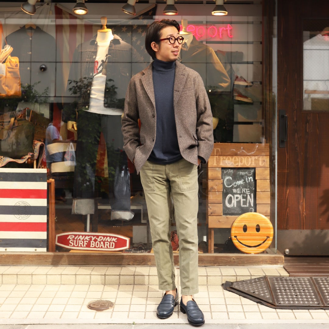 WORKERS Maple Leaf Jacket Brown Psttern Tweed/ワーカーズ メイプル