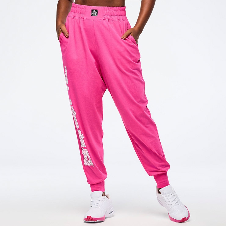 ZUMBA ズンバ 正規品 ウェア レディース ジョガーパンツ ロゴ 裾ゴム