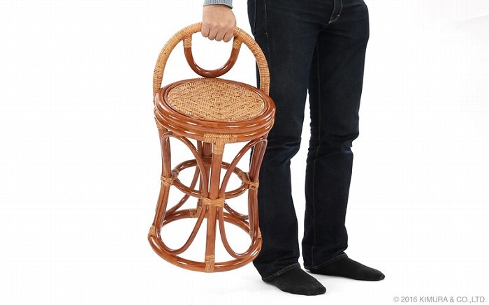スツール ラタンチェア ラタンスツール 籐椅子 木製チェア 腰掛け 軽量
