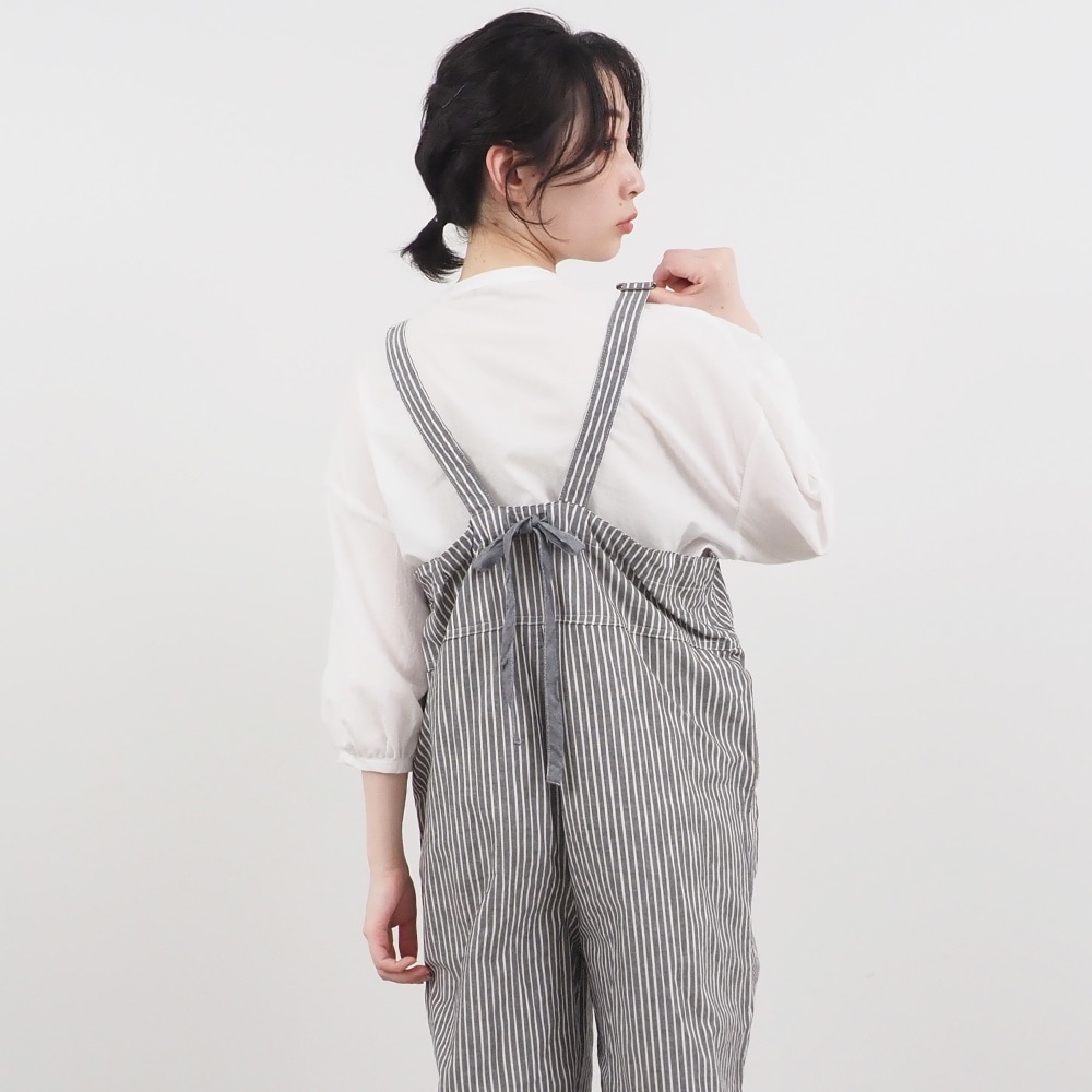 NARU(ナル) サマームラデニムストライプ サロペット 662815 | BOTTOMS