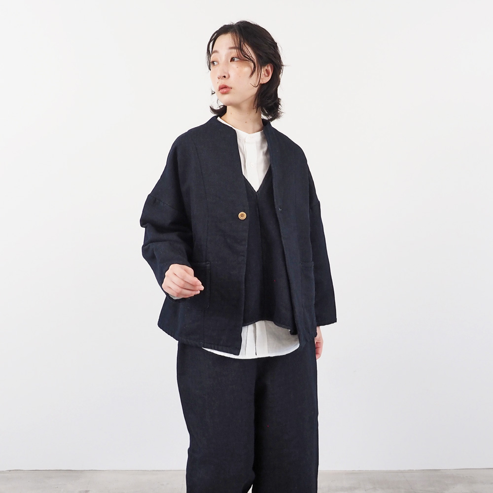 NARU(ナル) ムラデニム裏起毛 ノッチジャケット 666826 | all_items