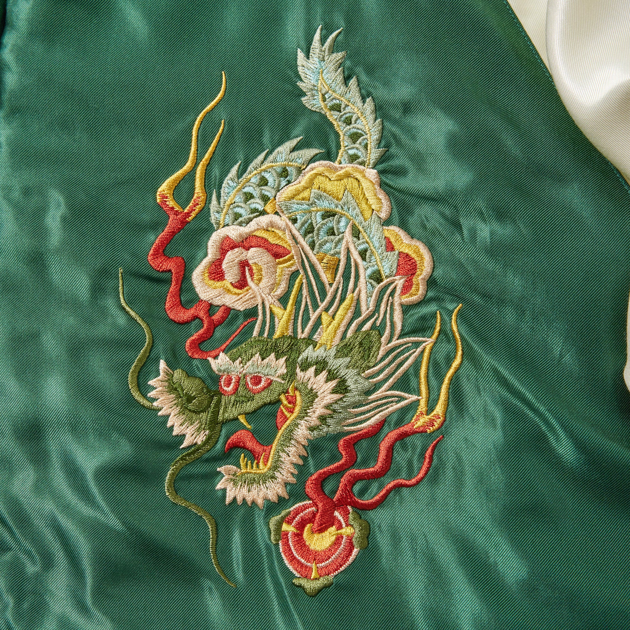 GL15725 / WOOL MELTON×ACETATE SOUVENIR JACKET 