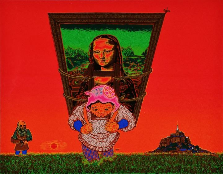 上高地 斎藤吾朗 96/180シルクスクリーン 上高地 斎藤吾朗 96/180