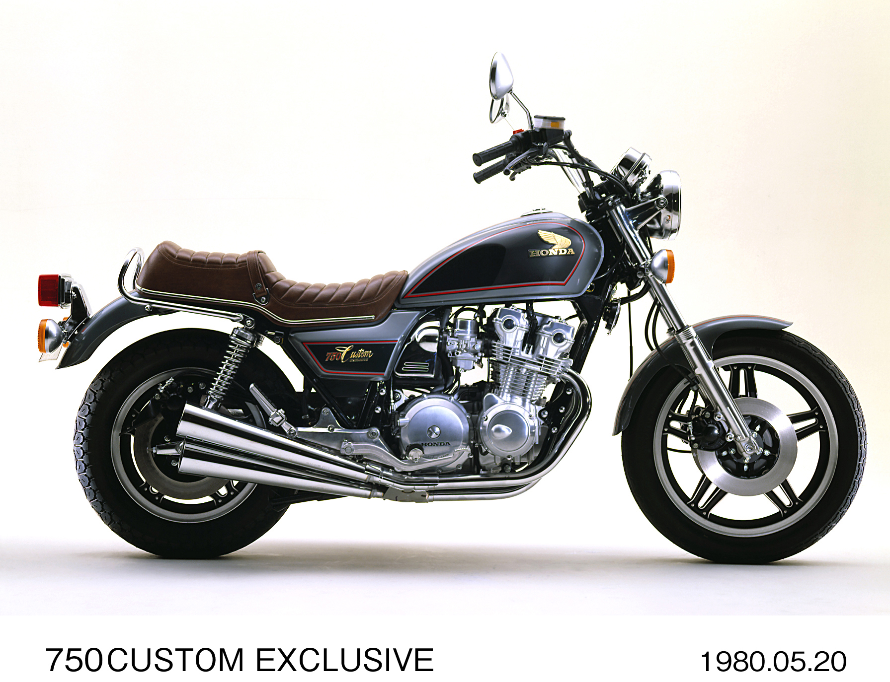 風格あるアメリカンスタイルの大型2輪車「ホンダ750カスタム