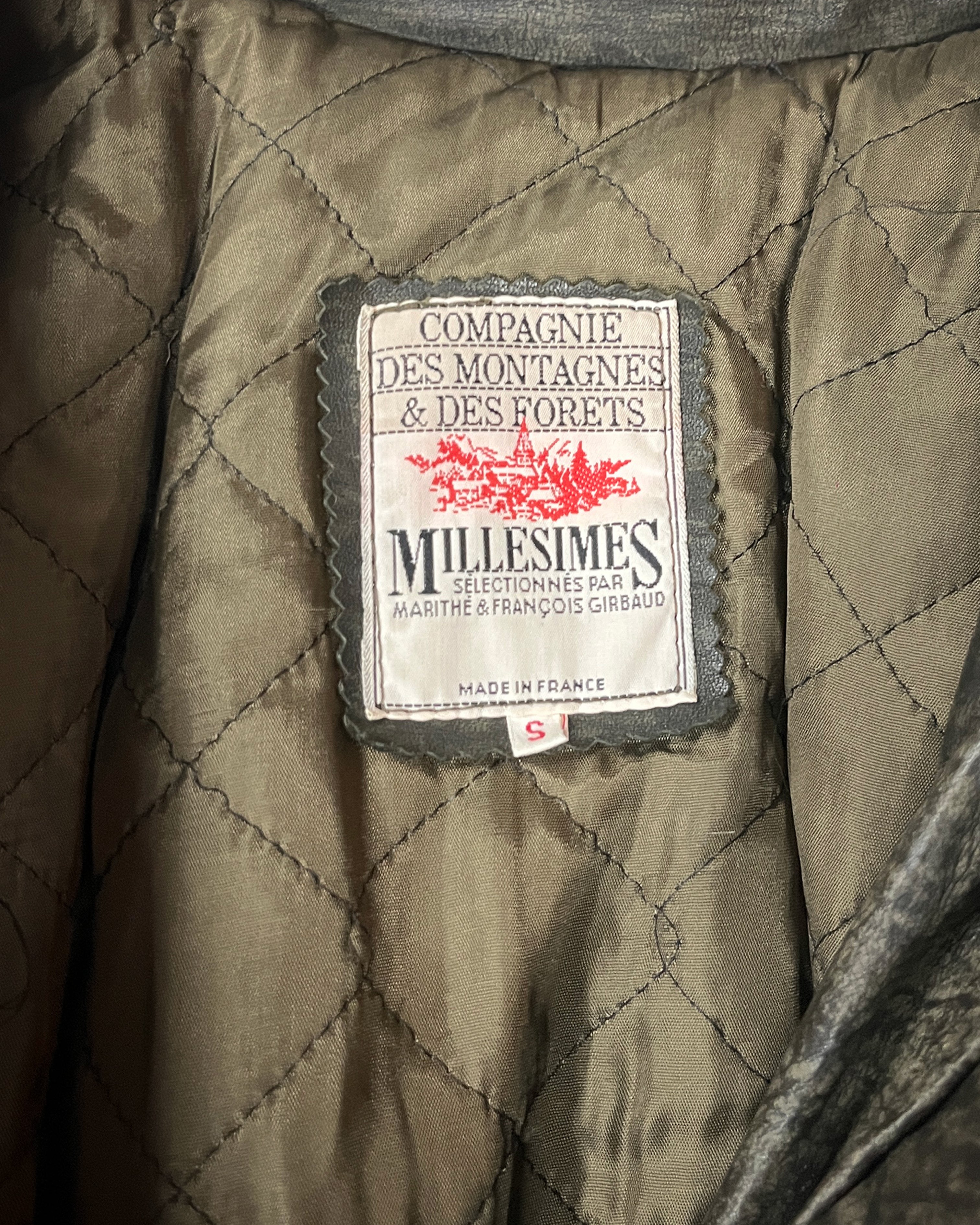 80s MARITHÉ FRANÇOIS GIRBAUD MILLESIMES BLACK MA-1 LEATHER JACKET