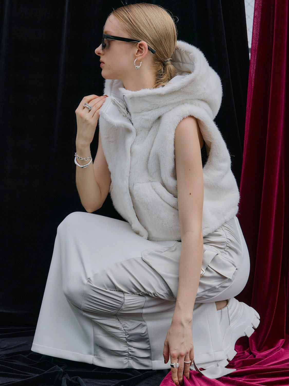 GlamLips♡リバーシブルファーベスト♡ GlamLips♡リバーシブルファー