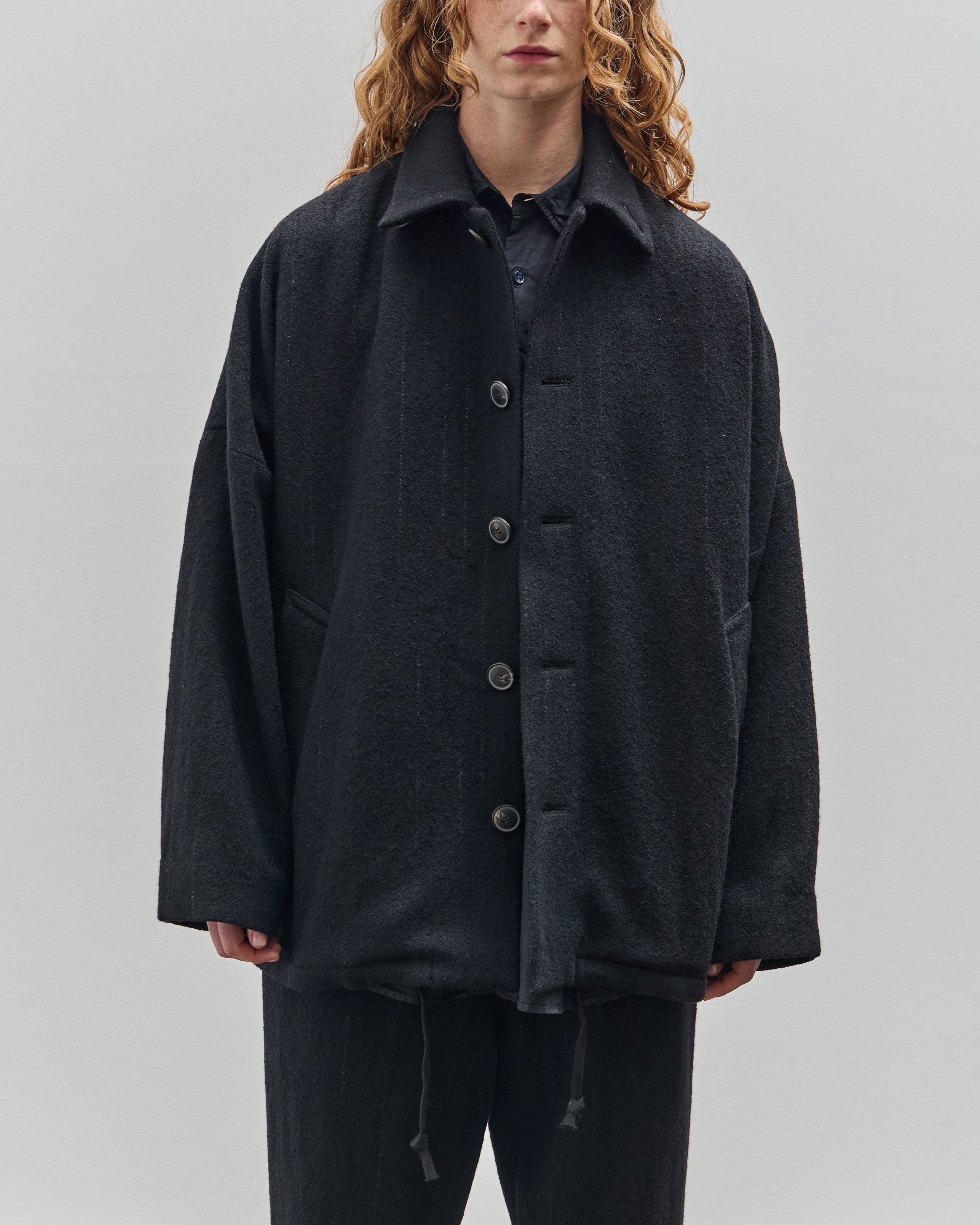 Yoko Sakamoto Kasuri Coach Jacket, Black Broken Stripe – Glasswing