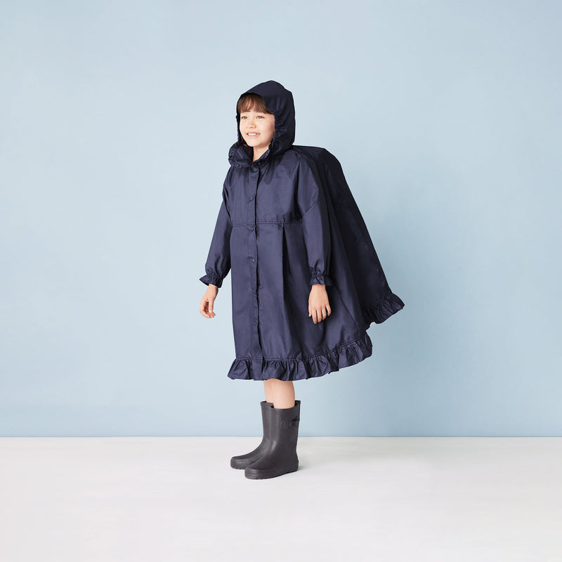 グリローズ フリルレインコート ネイビー - griroseのランドセル