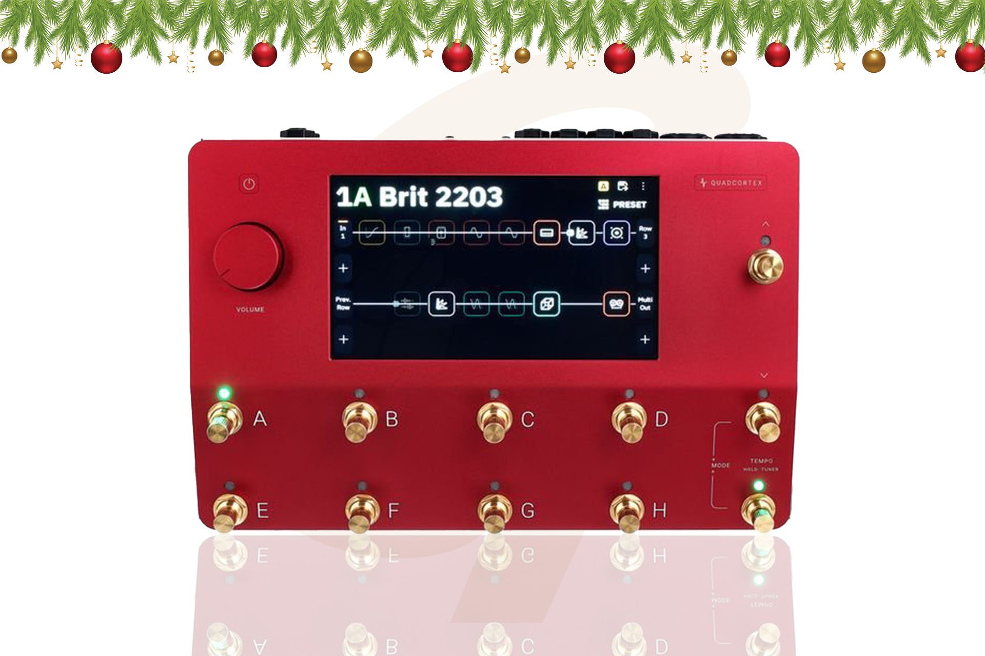 Neural DSP Quad Cortex in Limited Edition Red and Gold - Guitar