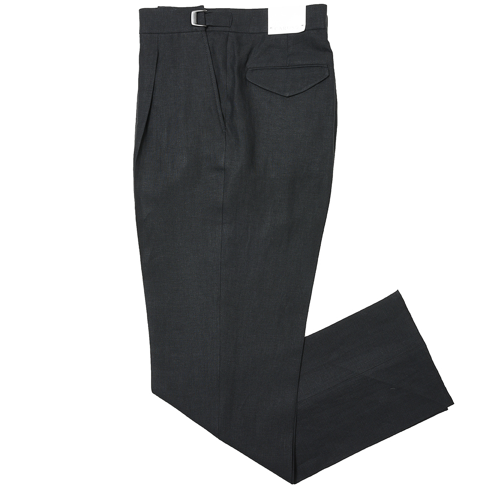 SALE】CARUSO（カルーゾ）リネンソリッド1プリーツサイドアジャスター