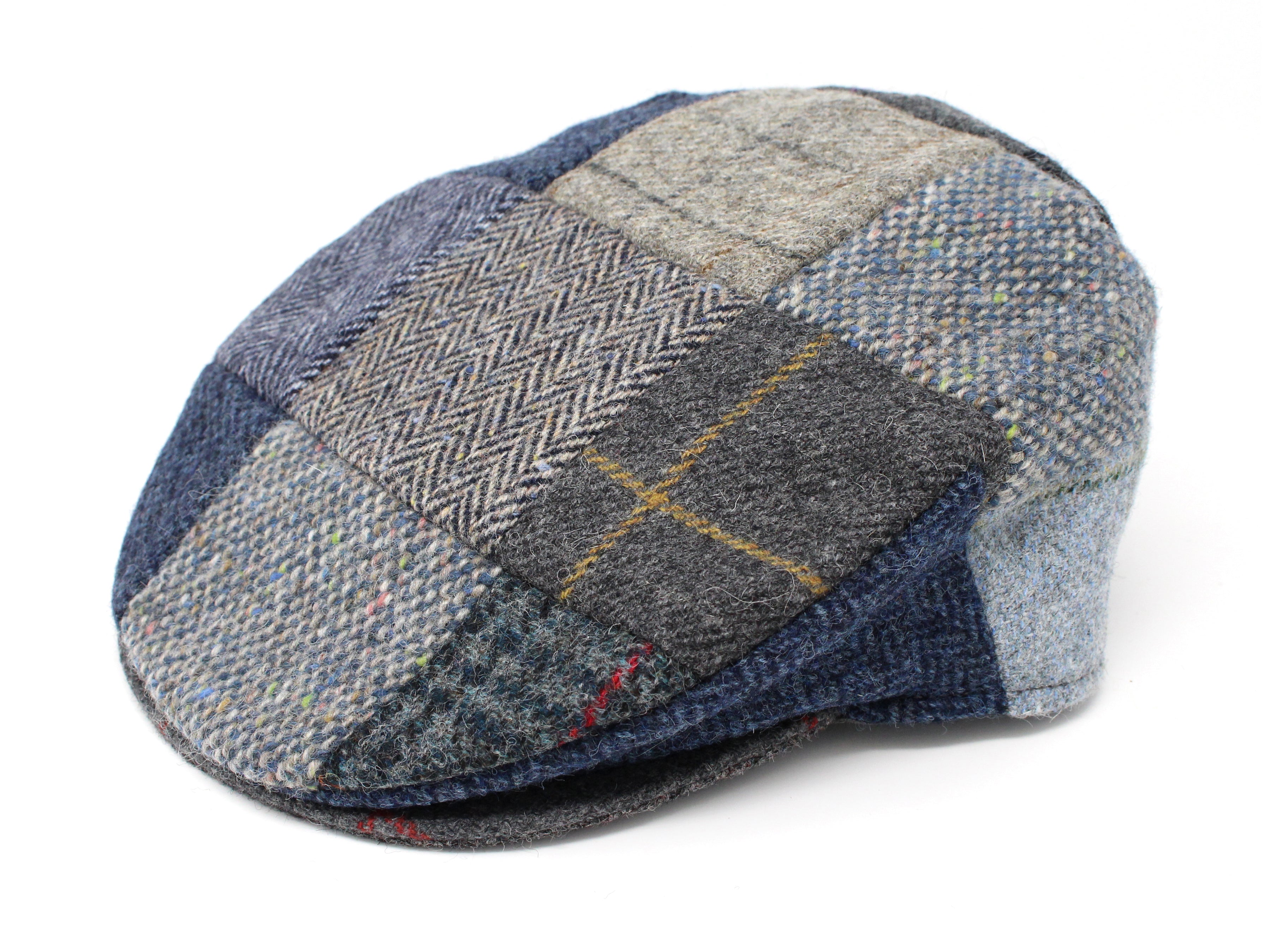 Vintage Cap Patchwork Grey/Blue Tweed