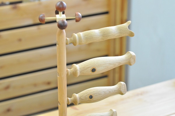 三浦木地 三浦忠司 鯉のぼりセット 中 木のおもちゃHANA