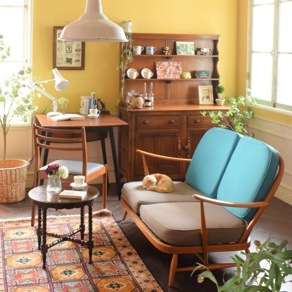 英国から届いたビンテージテーブル、バタフライ式のおしゃれな伸長式