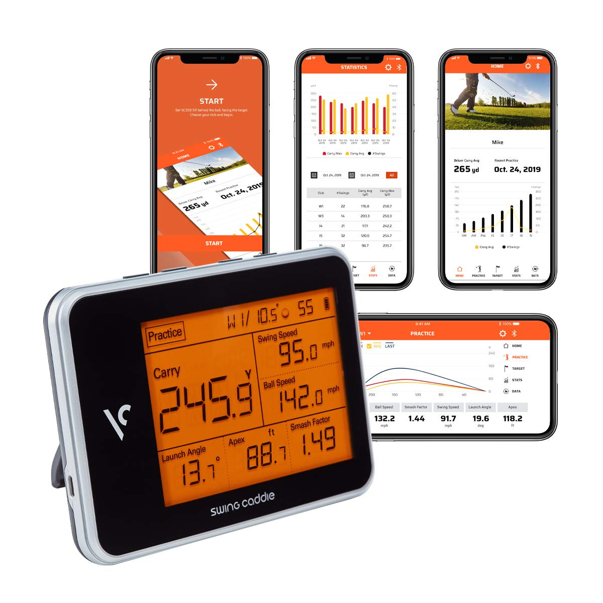 Tastu・竜 SWING CADDIE SC300 弾道測定器 Tastu・竜 SWING CADDIE