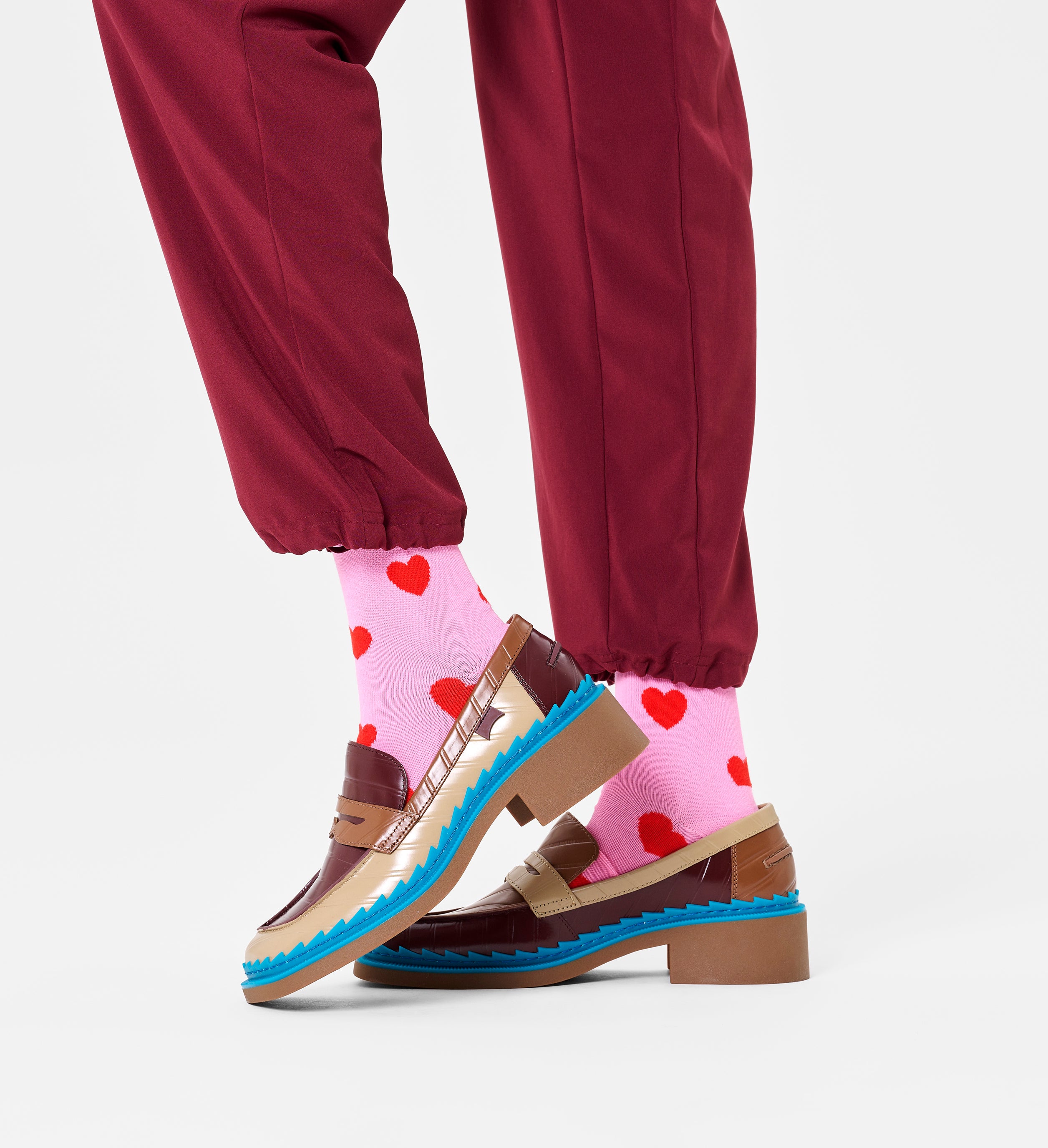 クルー丈 ソックス（ハート） – Happy Socks