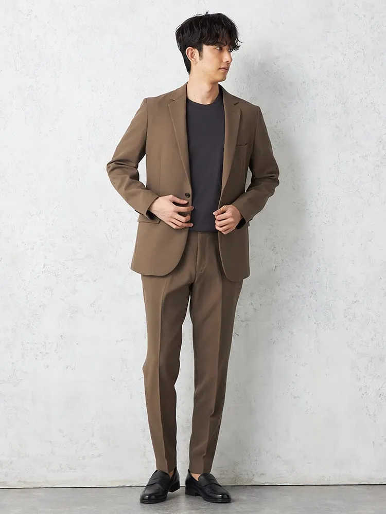 ブラウン 【即納】【WEB限定】セットアップスーツ 上下セット