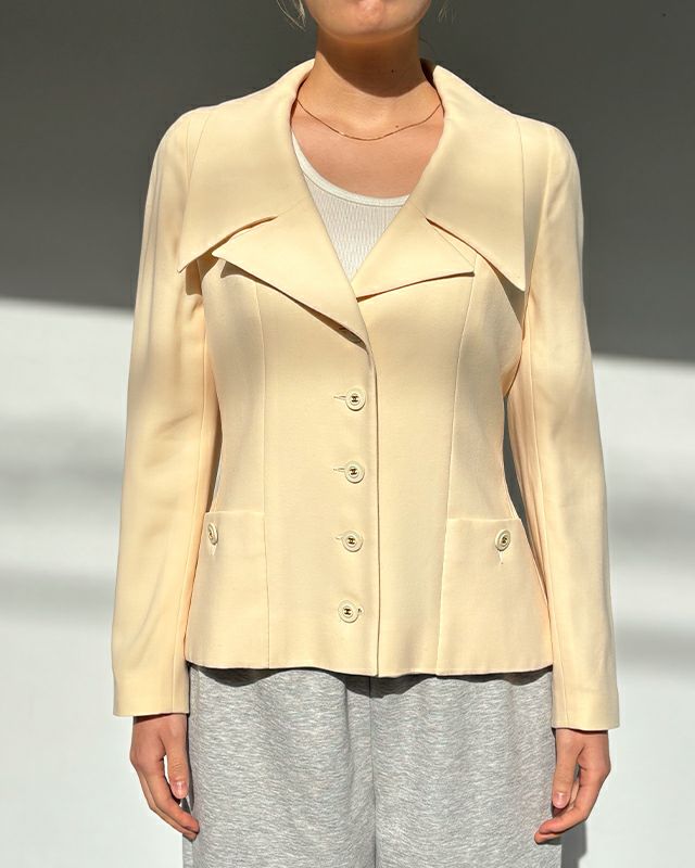 CHANEL COCOボタンシルクジャケット | Hedy