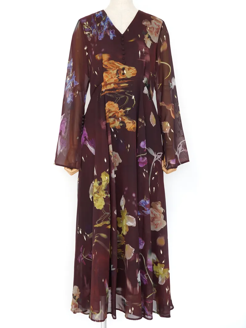 Ameri VINTAGE（アメリ ヴィンテージ）UND SCAN FLOWER DRESS