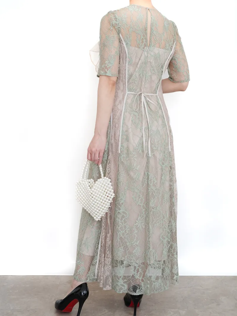 FRAY I.D（フレイ アイディー）コンビネーションレースフレアドレス