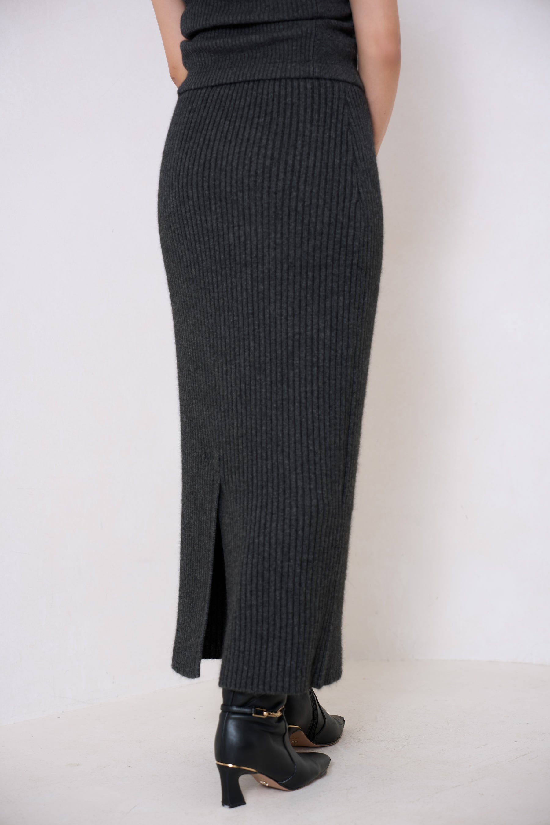 Lydie Ribbed Knit Skirt