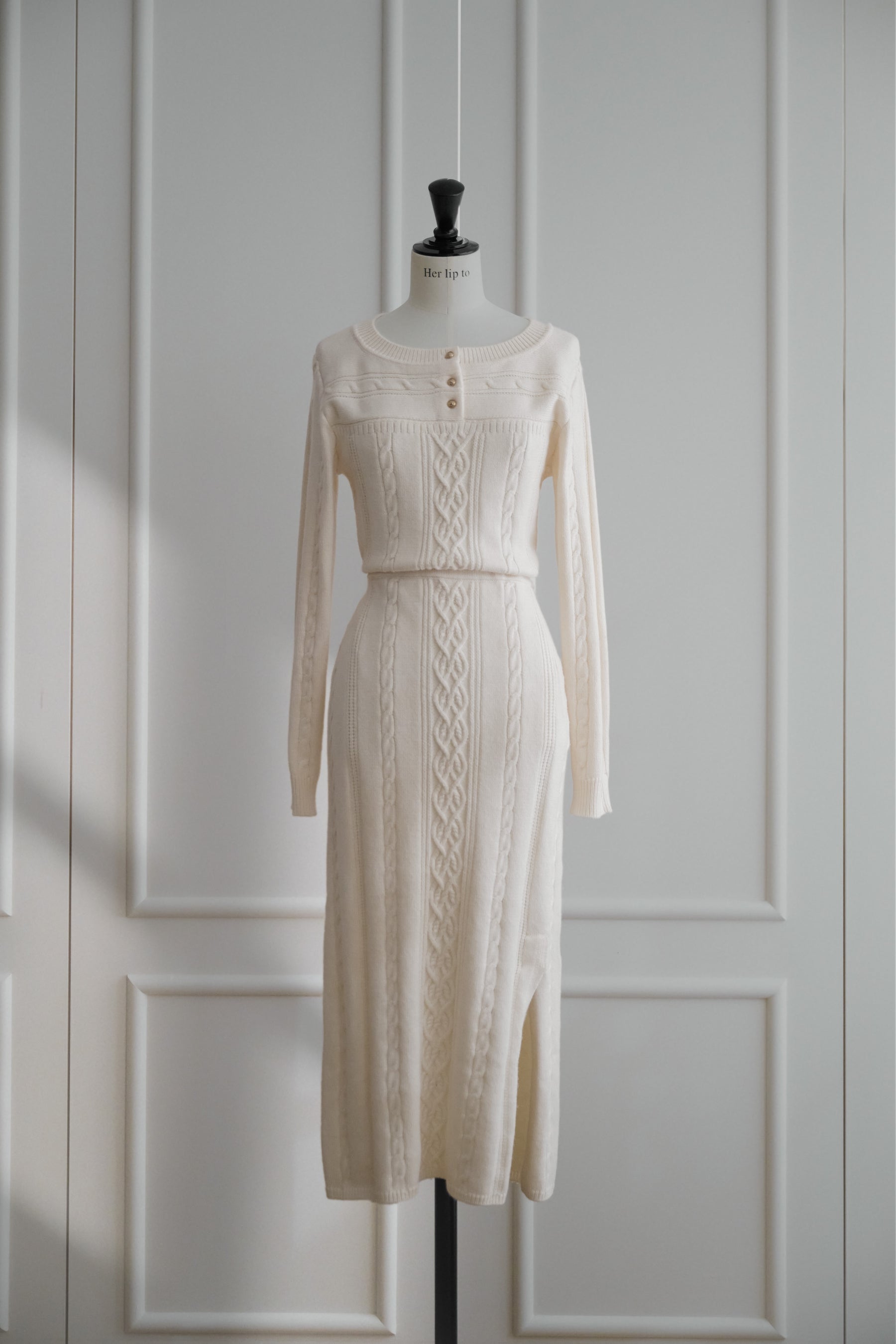 Cecily Cable Knit Dress