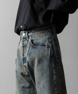ssstein / シュタイン】DEFORMED FLARE VINTAGE DENIM JEANS - INDIGO