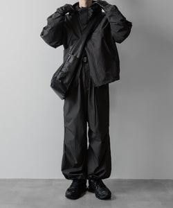 ssstein / シュタイン】NYLON TWILL HOODED ZIP UP JACKET - CHARCOAL