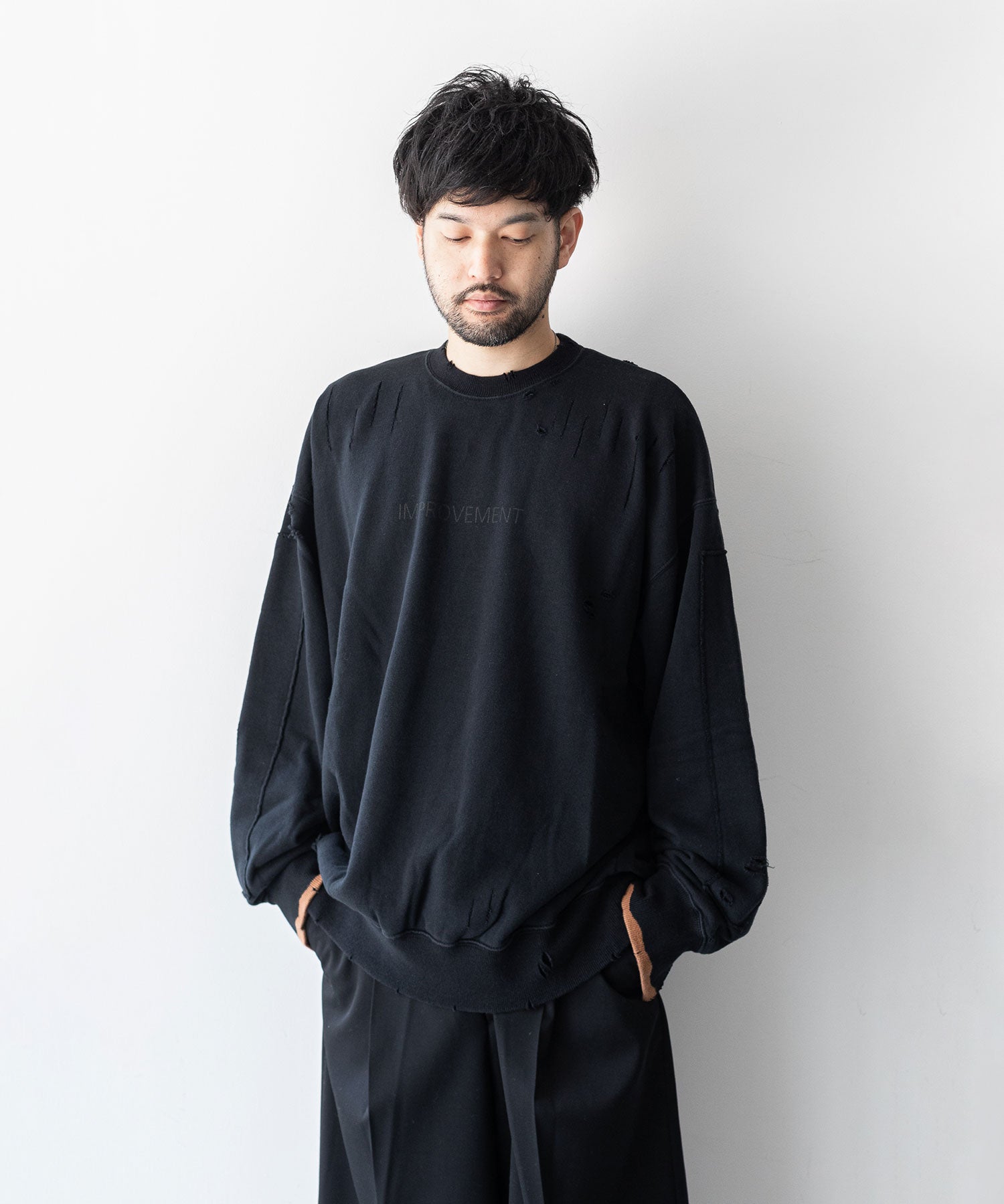 stein / シュタイン】OVERSIZED REBUILD SWEAT LS - BLACK | 公式通販