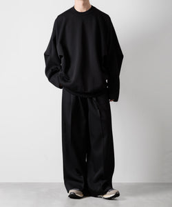 ssstein / シュタイン】OVERSIZED DOUBLE KNIT REVERSIBLE LS - BLACK