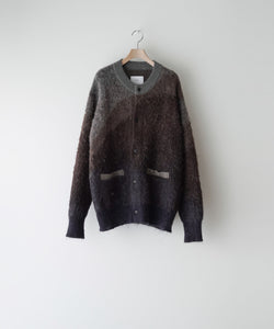 ssstein / シュタイン】GRADATION MOHAIR KNIT CARDIGAN - BROWN GREY