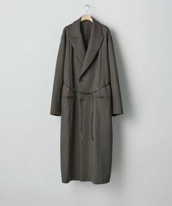 ssstein / シュタイン】OVERSIZED MAXI-LENGTH PEAK LAPEL COAT - GREY