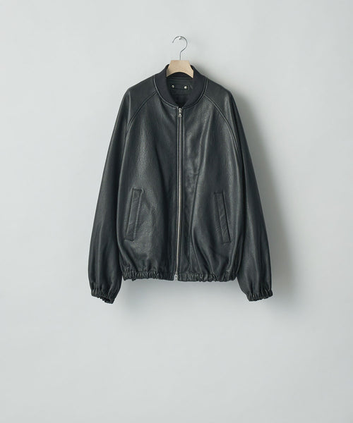 ssstein / シュタイン】SHRUNK LEATHER ZIP SHORT JACKET - BLACK