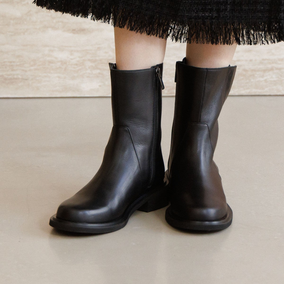 SALE】サイドジップミドルブーツ/651414