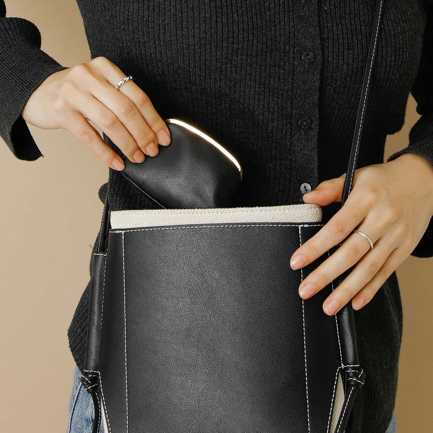 HIGHTIDE ハイタイド | レザーがま口ポーチ S | HIGHTIDE（ハイタイド