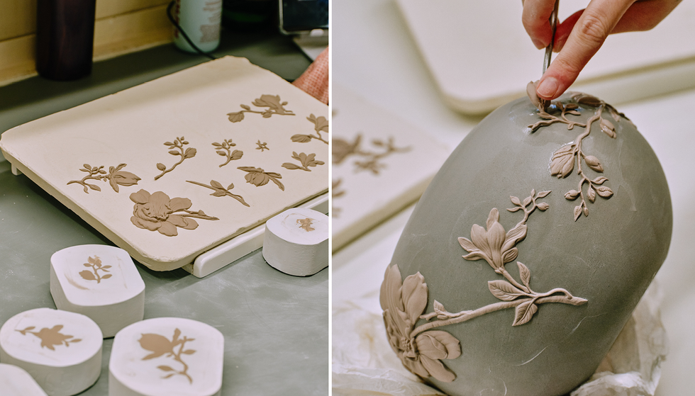 ウェッジウッド「ジャスパー」250周年記念の花器「マグノリア