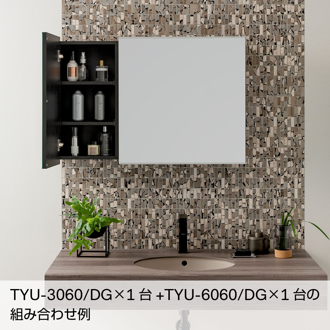 ミラーキャビネットW300×H600mm(ブラック)/Hits Online Shop(ヒッツ