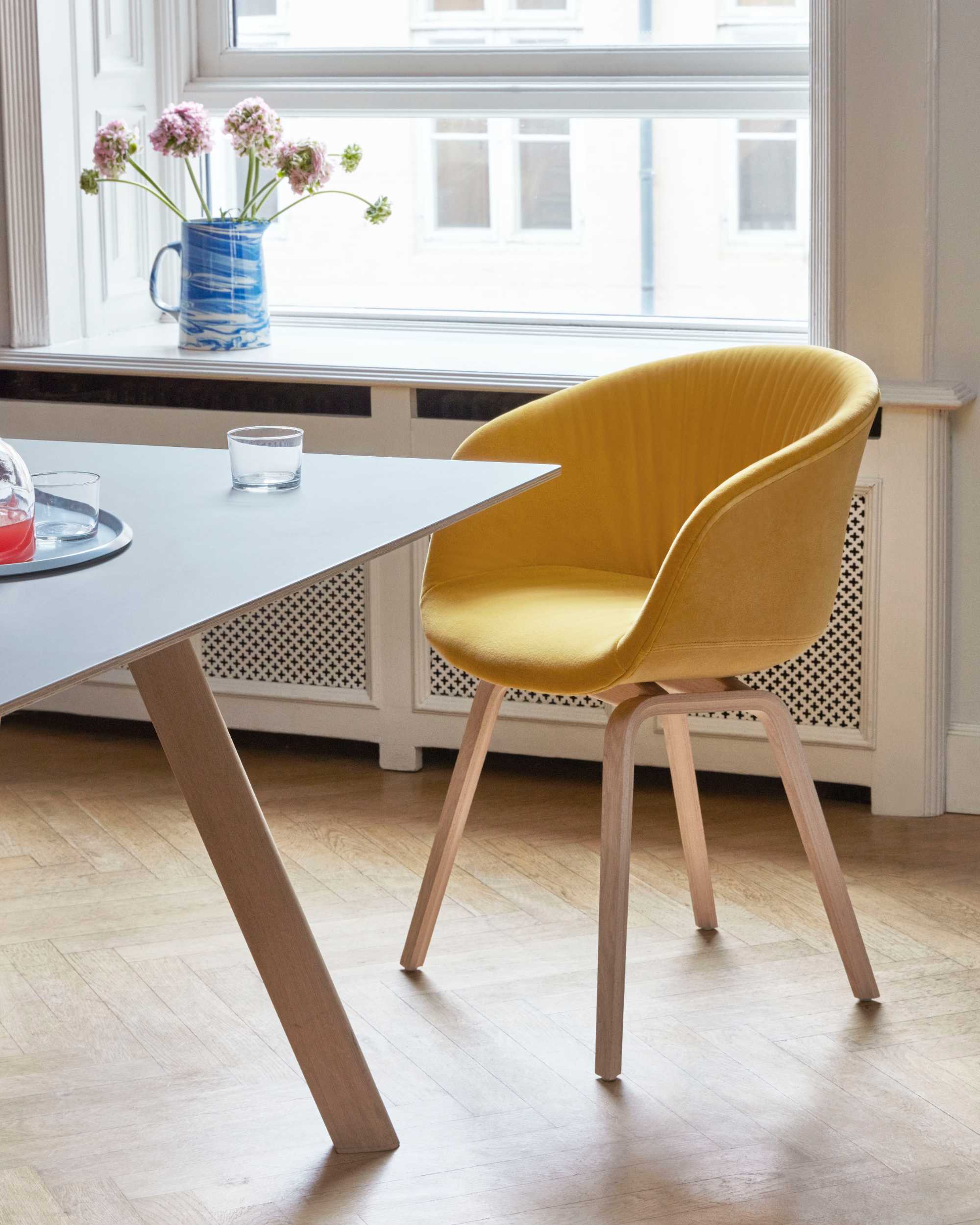 HAY CPH30 table (160x80 cm), Grey Linoleum/Water-based Lacquered