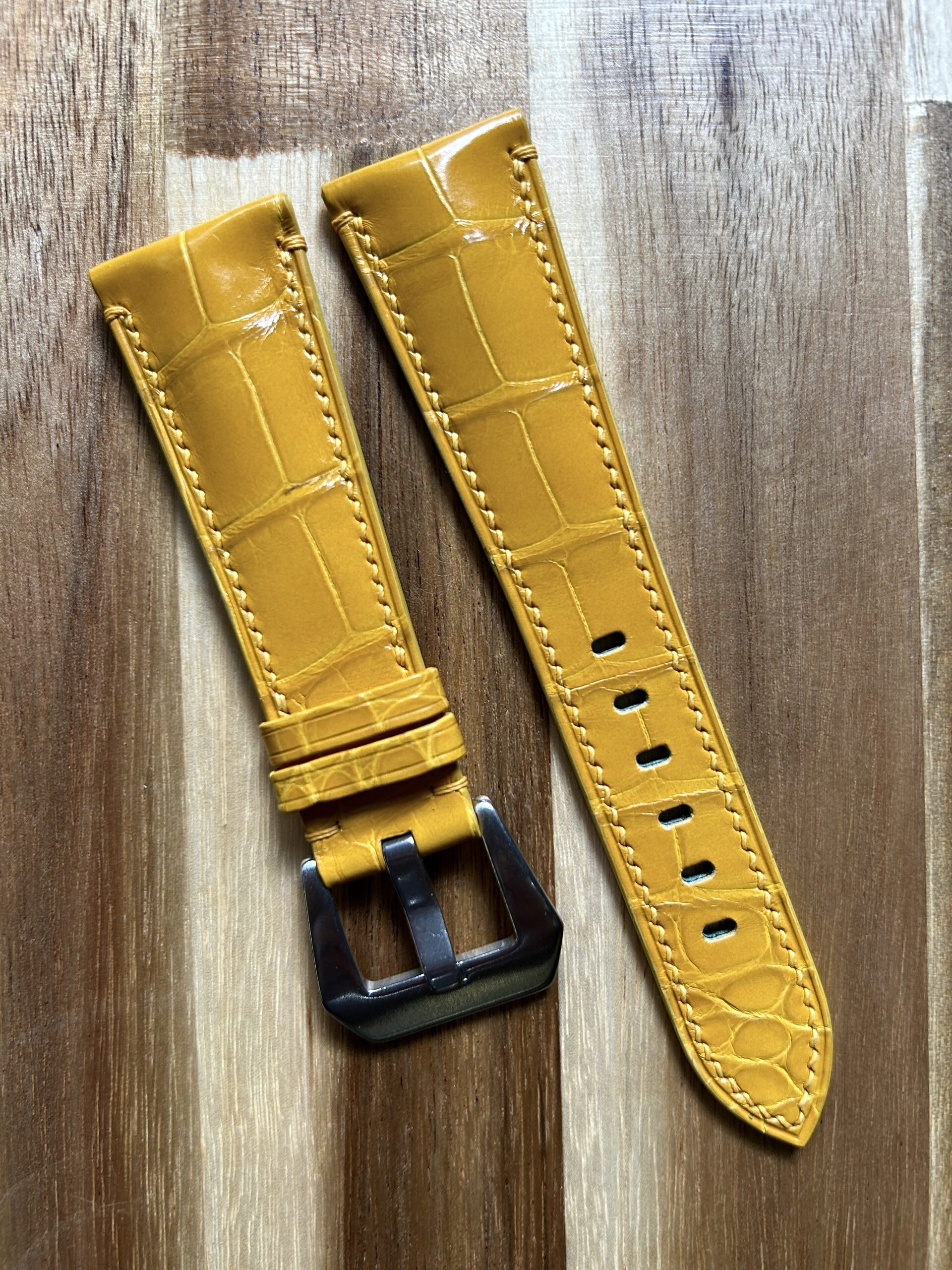 Yellow Alligator Panerai Watch Strap